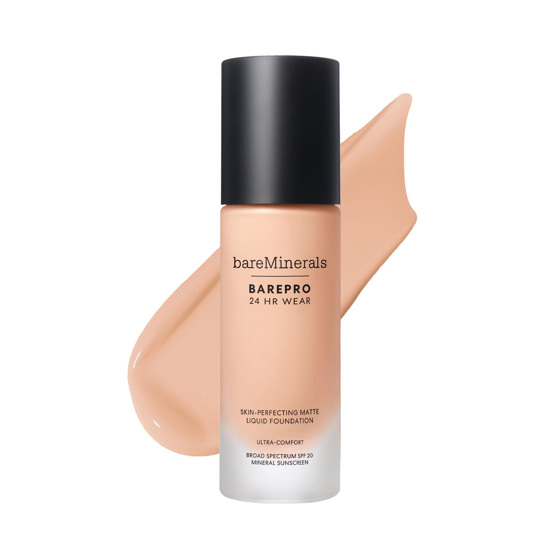 bareMinerals BAREPRO 24HR Wear Skin-Perfecting Matte Liquid Foundation Mineral SPF 20 - Fair 15 Cool, 1.0oz