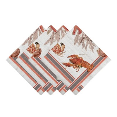 Laural Home Seafood Shack 4-Pc. 20" x 20" Napkin Set