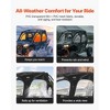VEVOR Cab Enclosure Upper Doors, Compatible with Polaris RZR XP4 1000/Turbo 2014-2023, Windproof Upgraded Zipper UTV Soft Side Window Kit, Black - 4 of 4