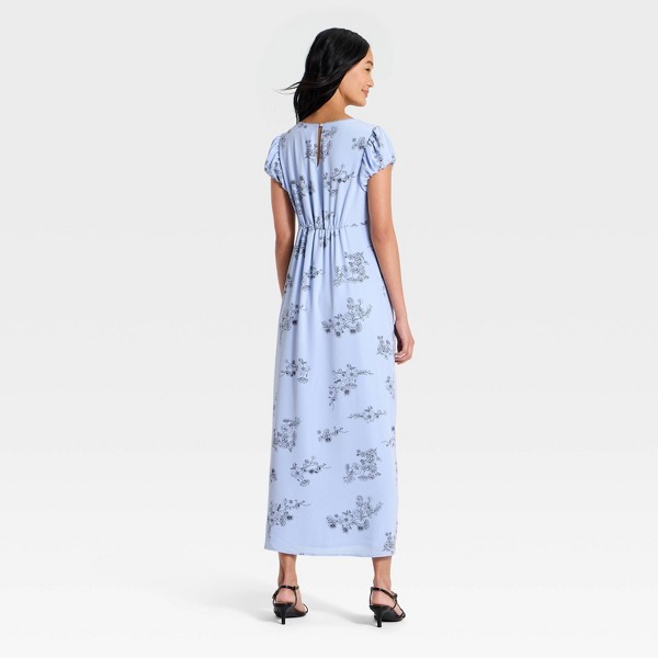 Vestido Largo Floral de Manga Corta con Efecto Globos para Mujer - A New Day™ 2