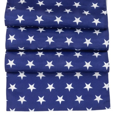 72" Blue and White Stars Patriotic Polyester Table Runner
