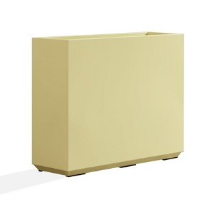 Wallowa Weather Resistant Metallic Heavy Duty Planter Box with Removable Shelf and Drainage Holes Bright Yellow - 1 of 4