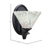 Toltec Lighting Zilo 1 - Light Sconce in  Matte Black with 7" Italian Ice Shade - 2 of 2