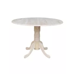 42" Mason Round Dual  Dining Table Unfinished - International Concepts