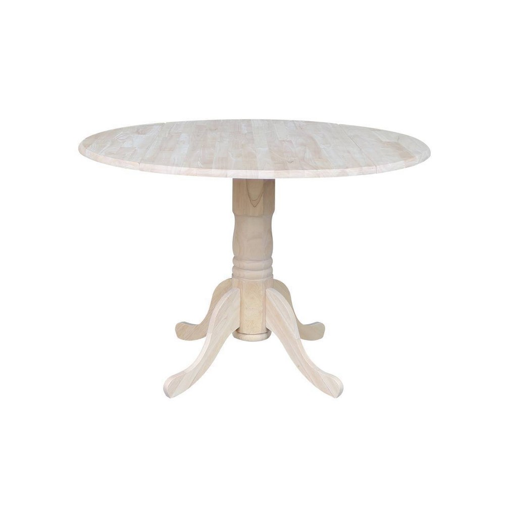 Photos - Dining Table 42" Mason Round Dual  Unfinished - International Concepts