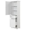 Ridstar 68.4 in. H White Bathroom Storage Cabinet with Two Doors, Adjustable Shelf - 2 of 4