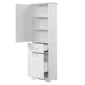 Dexmalle Freestanding Storage Cabinet with Two Different Size Drawers and Adjustable Shelf - 1 of 4