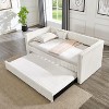 KTMBDW Twin Daybed with Trundle, Corduroy Upholstered Sofa Bed Frame with Wooden Support for Living Room, Bedroom and Guest Room - 2 of 4