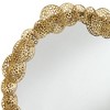 Uttermost Layered Lotus Leaf 33 1/2" Wide Gold Round Wall Mirror - 3 of 4