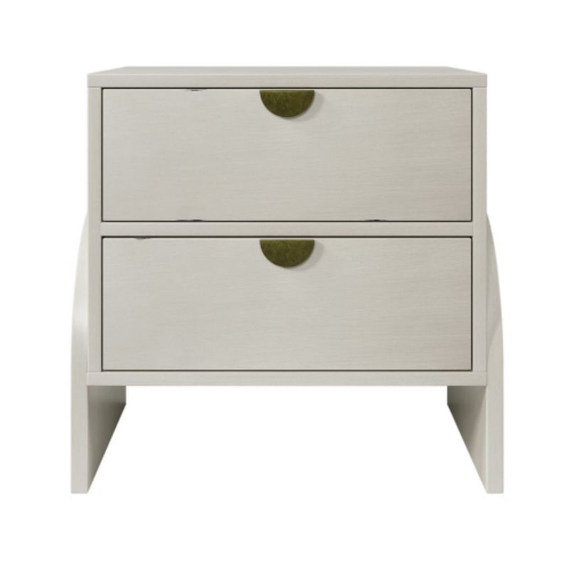 Organnice Retro Style White Nightstand,Bed Side Table, 1 of 5