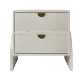 Organnice Retro Style White Nightstand,Bed Side Table