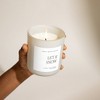 Sweet Water Decor Let is Snow 15oz Tan Matte Jar Soy Candle - 3 of 3