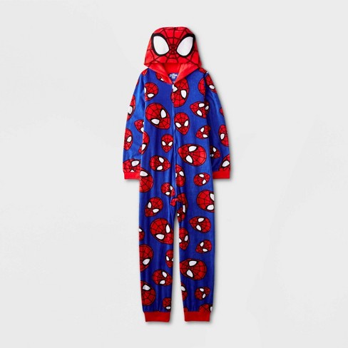 Boys Spider man Union Suit Blue L Target