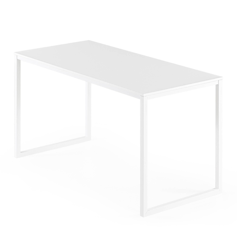 Photos - Office Desk Zinus Jennifer 55'' Metal Desk White - : Solid Steel Frame, MDF Top, Easy Assembly, Modern Office Furniture 