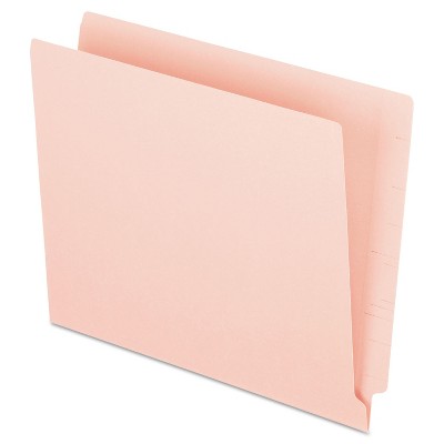 Pendaflex Reinforced End Tab Folders Two Ply Tab Letter Pink  100/Box H110DP