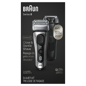 Braun Series 8 8517s Electric Shaver for Men, Wet & Dry, 4+1 Shaving Elements Long Hair Trimmer Galvano Silver - 1 of 1