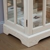 ChicFurnit Decorative Storage Cabinet Curio Display Cabinet with Glass Doors Adjustable Shelves for Home or Office Use, White, 38.39"*20.28"*14.57" - 4 of 4