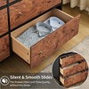 Garvee Modern Drawer Dresser with Curved Front and Retro Handles, Wide Wooden Chest of Drawers for Bedroom Living Room Hallway, Coffee Brown - 4 of 4