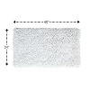 Knightsbridge Melbourne 220 GSF Non Skid Back Bath Rug 24 x 40 - White - 2 of 4