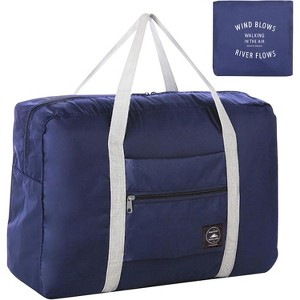 Hachikiko Foldable Travel Duffel Bag,Water Resistant Spirit Airlines Personal Item Tote,Lightweight Nylon Overnight Luggage - 1 of 4