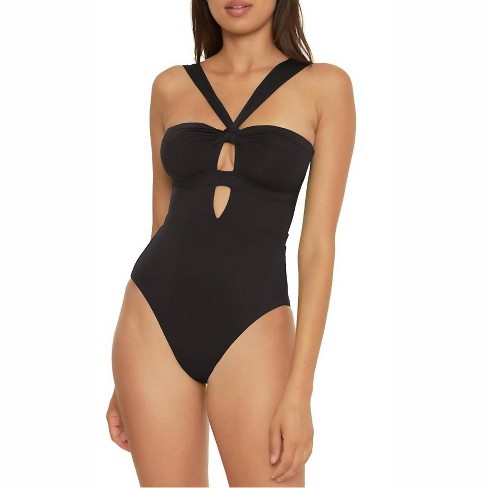 Women's COLOR CODE CONVERTIBLE BANDEAU ONE PIECE SWIMSUIT - Becca by Rebecca Virtue S - image 1 of 4