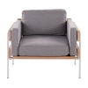 NicBex Polyester Accent Chair,Upholstered Living Room Chairs with Mid-Height Back and Wood Panel,Cozy Armchair,Accent Chairs for Living Room - 2 of 4