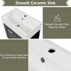 21.8" Wall Mounted Bathroom Vanity with Sink, Floating Storage Cabinet with Drawer, Adjustable Shelf and Toilet Paper Holder for Small Bathrooms - 4 of 4