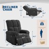 Swivel Rocking Nursery Recliner Chair Rocker Recliner Glider Manual Chenille Upholstered Sofa Chair with High Backrest - 2 of 4