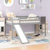 Twin Size Loft Bed with Slide, Stair and Chalkboard - 2 of 4