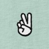 Dalix Peace Sign Embroidered Lightweight Relaxed Jersey Tee Summer Cute Positive Womens - 2 of 4