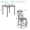 NicBex 5-Piece Dining Table Set with 4 Cushion Seats Dining Chairs,Modern 34.5 Inch Kitchen Table & 4 Side Chair with Wood Frame - 3 of 4