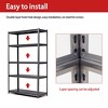Ridstar 72 in. H Black 5-Tier Metal Storage Cabinets with Adjustable Garage Shelves - 2 of 4