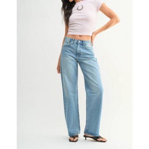 Women's Relaxed Straight Leg Jean - JUST BLACK DENIM - 1 of 4