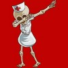 Boy's Design By Humans Halloween Dabbing Funny Skeleton Nurse RN Costume Gift By COVI T-Shirt - 2 of 3