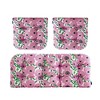 Outdoor Chair Cushions,3 Piece Loveseat Outdoor Cushions Set,Tufted/Wicker Patio Cushion for Patio Furniture All Weather,44“x19 x5,Floral - 2 of 4