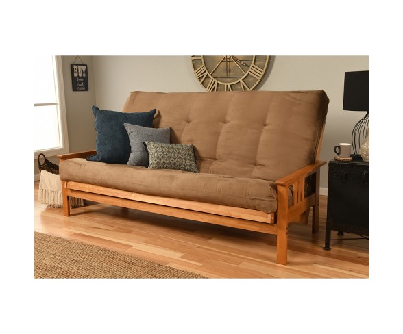 Queen Chicago Coil Spring Mattress Futon Peat Suede - Dual Comfort