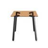 NicBex Dining Table 51" Modern Tempered Glass Rectangular Dining Table with Metal Legs for Dining room - 3 of 4