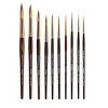KINGART Finesse 8020 Ultra Round Series Kolinsky Sable Synthetic Blend Premium Watercolor Artist Brushes, Gift Box, Set of 10 - 4 of 4
