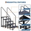 Portable RV Stairs with Handrail, Non-Slip RV Ladder with Rubber Mats for Travel Trailers, Campers, Hot Tubs, Porches & Poolside Use - 4 of 4