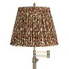 360 Lighting Westbury 36" Tall Large Traditional End Table Lamp Swing Arm Gold Antique Brass Finish Single Brown Floral Shade Living Room Bedroom - 2 of 4