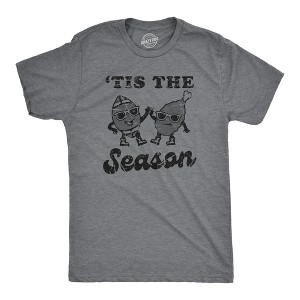 Mens Tis The Season T Shirt Funny Thanksgiving Turkey Football Lovers Tee for Guys - Crazy Dog Men's T Shirt - 1 of 4