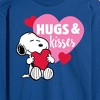 Men's - Peanuts - Snoopy Hugs And Kisses Long Sleeve Graphic T-Shirt - 2 of 4