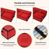 40" Christmas Wrapping Paper Storage Bag with Flexible Partitions & Pockets,Red/Gray-HOMLUX - 3 of 4