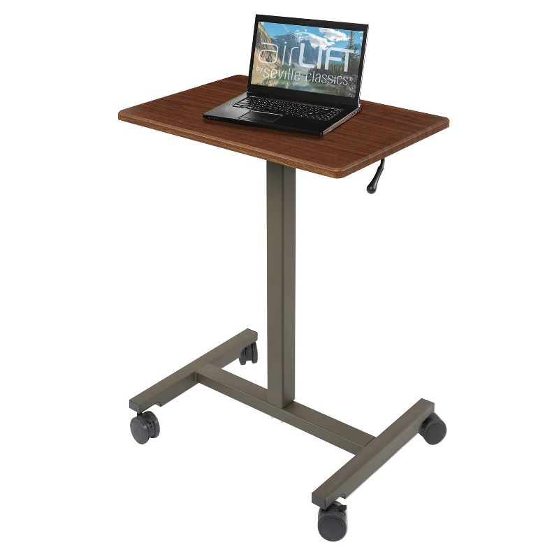 24.4" Airlift Spring Height Adjustable Sit-Stand Mobile Laptop Computer Desk Cart - Seville Classics, 5 of 11