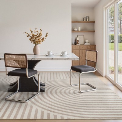 MontVoo Modern Geometric High-Low Washable Area Rug