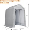 GustoWave 6x8 FT Outdoor Storage Shed Carport Canopy, Portable Garage for Motorcycle, Garden Tools - 2 of 4