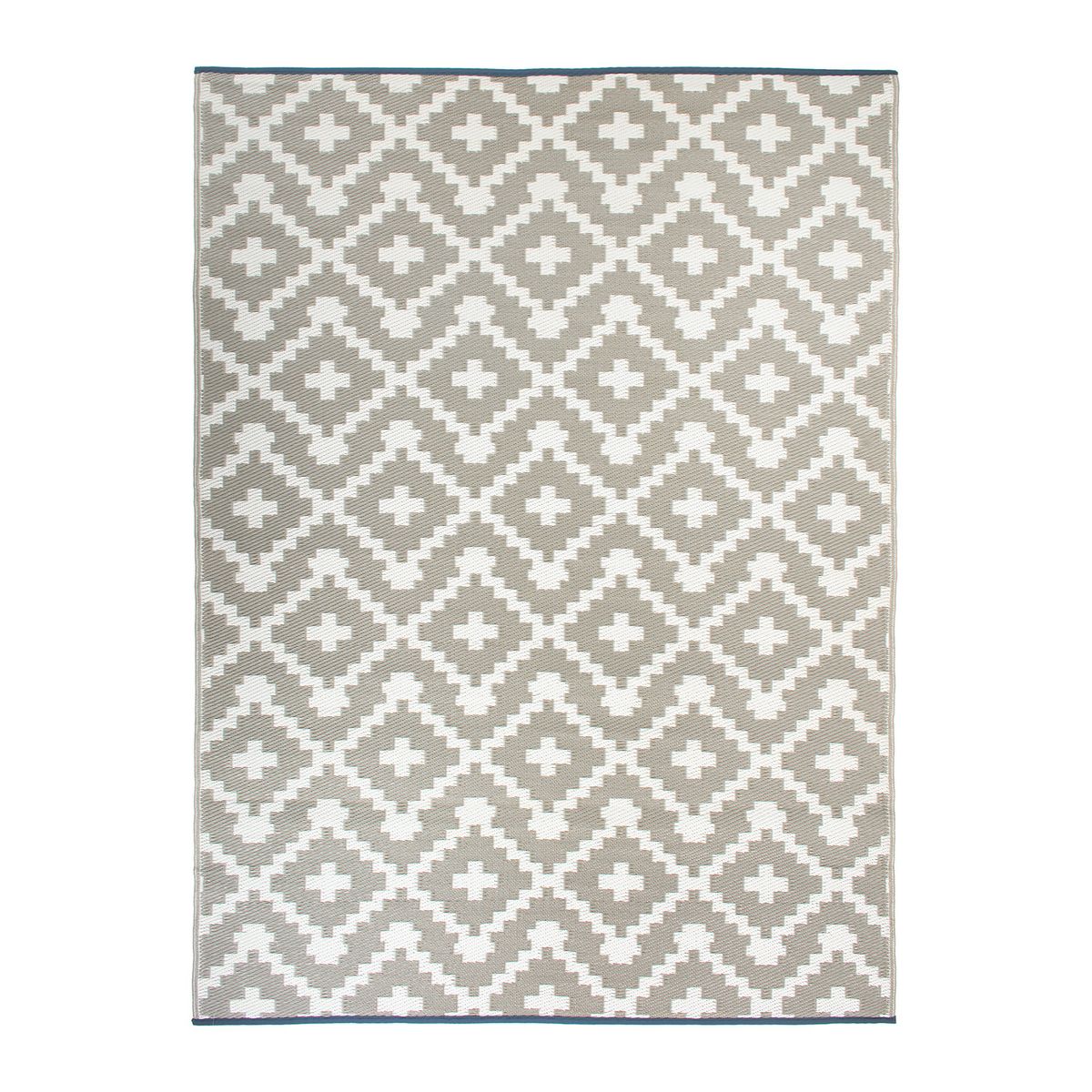 World Rug Gallery Trellis Geometric Reversible Plastic Indoor and Outdoor Picnic Mat, Camping Rug, RV Rug:  Quick Dry,  UV Protection