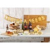 48ct "Hoppy Birthday" Beverage Napkins: Creative Converting, Paper, Square, Typography, Birthday Party, Brown & Yellow - 2 of 3