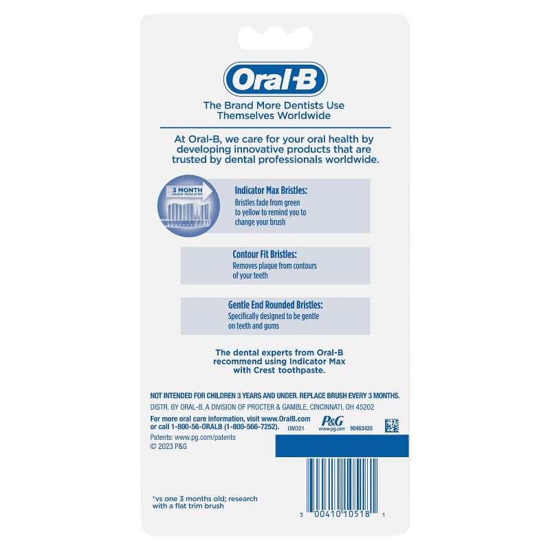 Oral-B Indicator Contour Clean Soft Bristle Manual Toothbrush, 4 of 10