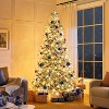 Yaheetech 4.5Ft/6Ft/7.5Ft Pre-Lit Snow Flocked Christmas Tree with Multicolor LED Lights - 2 of 4